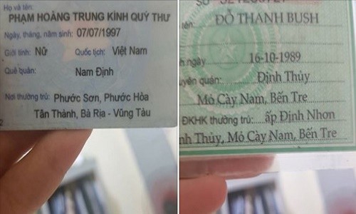 Cặp vợ chồng tên lạ: Phạm Hoàng Trung Kính Quý Thư và Đỗ Thanh Bush