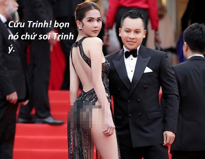 "Khoe thân" ở LHP Cannes, Ngọc Trinh trở thành tâm điểm chế ảnh của CĐM