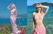 Liz Kim Cương thả dáng đẹp như nữ thần trên biển