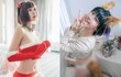 Hot girl xinh đẹp diện trang phục Giáng sinh hở bạo