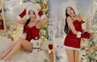 Hot girl hoá bà già Noel, khoe dáng đẹp và chân dài miên man