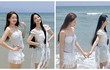 Chi Pu khoe dáng gợi cảm bên mỹ nhân xứ Trung khi đi biển