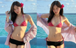 Hot girl Ly Phạm diện bikini khoe dáng bên chồng phi công ngọt ngào