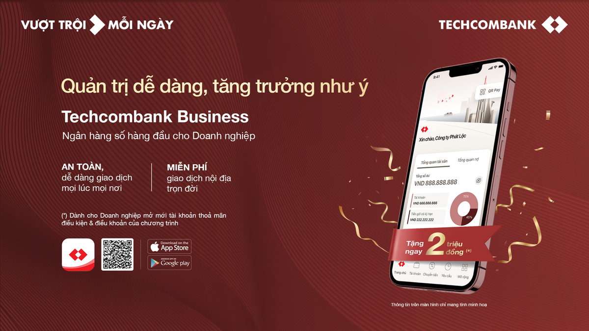 Techcombank chính thức ra mắt ngân hàng số dành cho doanh nghiệp