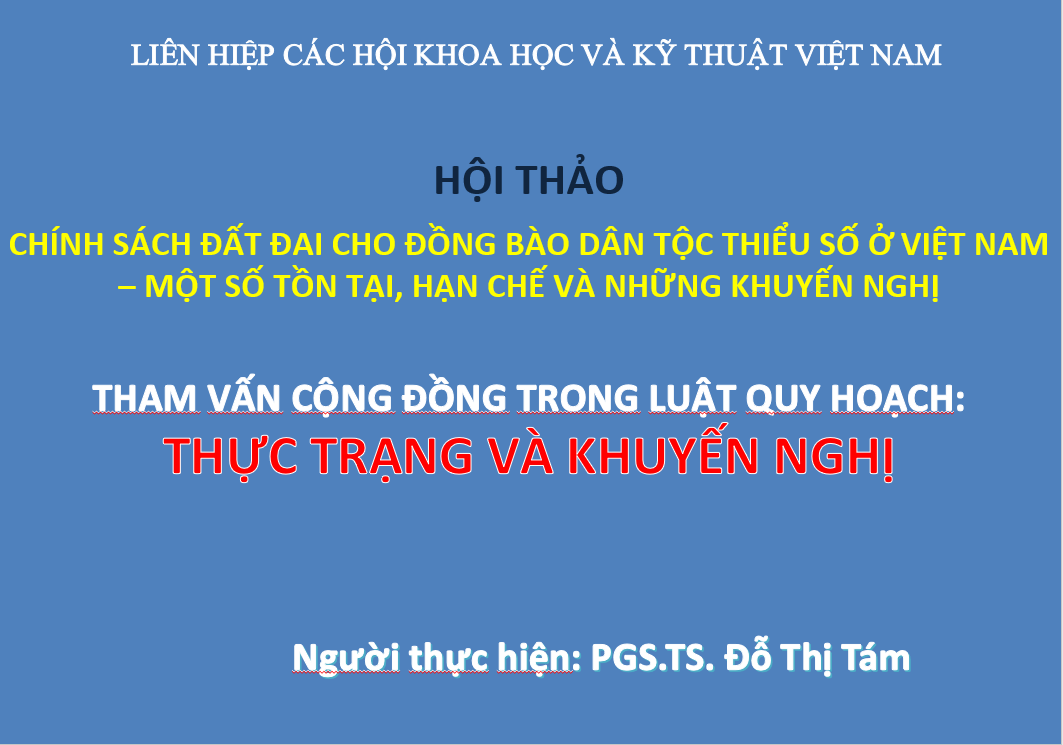 Chinh sach dat dai cho dong bao dan toc thieu so o Viet Nam