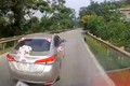 Video: Ôtô phanh gấp tránh con chó lao sang đường suýt bị xe sau đâm phải
