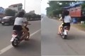 Thót tim cảnh gái trẻ lượn lách trên xe máy điện