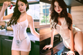 Hot girl Thái Lan diện váy cực ngắn xuyên thấu, biểu cảm quyến rũ