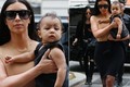 Con gái Kim Kardashian sành điệu dạo phố Paris