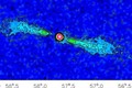 Bất ngờ khí phân tử phát ra từ thiên hà NGC 3557