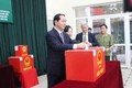 Chủ tịch nước Trần Đại Quang cùng phu nhân đi bầu cử