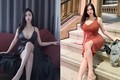 Hot girl siêu vòng một diện váy xẻ ngực sâu hun hút