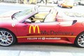 McDonald's chơi trội dùng siêu xe Ferrari F430 Spider giao hàng