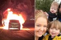 Mẹ cứu hai con thoát chết khỏi vụ nổ xe như phim hành động