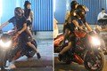 Huỳnh Anh chở bạn gái đi ăn khuya bằng motor khủng