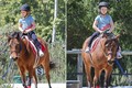 Beck-Vic đưa con gái út Harper đi học cưỡi ngựa