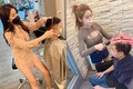 Hot girl cắt tóc mặc hở khoe vòng 1 khiến khách hàng bối rối