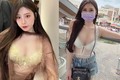 Diện đồ xuyên thấu dạo phố, hot girl khoe vòng 1 "ná thở"