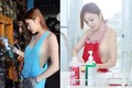 Đỏ mặt hot girl “mặc như không” sửa xe, lộ vòng 1 hớ hênh