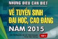 Cuốn "Những điều cần biết về tuyển sinh 2015" có gì mới?