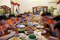 Tuyển Futsal Việt Nam ăn đặc sản "lấy may" trước khi lâm trận