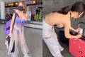 Nữ DJ phô vòng một lố lăng ở sân bay là ai?