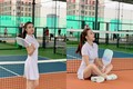 Soi thời trang lên sân pickleball của em gái Lê Công Vinh