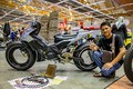 Xe máy côn tay độ "không vành" siêu độc tại Malaysia 