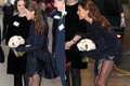 Công nương Kate Middleton chật vật vì váy ngắn