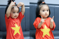 Con gái Khánh Thi - Phan Hiển mặc áo cờ đỏ sao vàng siêu cưng