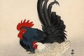 Mê đắm vẻ đẹp của gà trong tranh cổ Nhật Bản