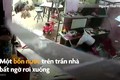 Video: Cảnh bồn nước rơi từ trần nhà suýt trúng đầu bé trai