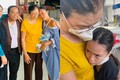 Đoan Trang và con gái bật khóc nức nở khi chia tay gia đình về Singapore