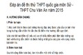  Đề thi thử THPT quốc gia 2015 môn Sử THPT Chu Văn An và đáp án