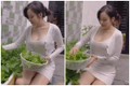Khoe đi hái rau, bà Tưng khiến netizen được phen “đỏ mặt“