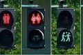 Độc đáo những cột đèn giao thông “yêu đương” ở Áo