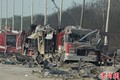 Cận cảnh hiện trường tan hoang sau vụ nổ ở Thiên Tân