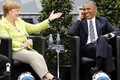 Ảnh: Cựu Tổng thống Obama gặp lại bà Merkel ở Berlin 