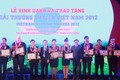 Giải thưởng Du lịch Việt Nam 2012