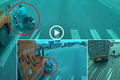 Video: Container tông người đàn ông sang đường thiếu quan sát