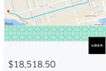 Uber nói "lỗi kỹ thuật" sau khi tính cước 18.000 USD cuốc xe 21 phút