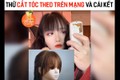Video: Học cắt tóc trên mạng, hot girl biến 'mái thưa' thành 'mái chó gặm'
