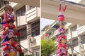 Video: Bé gái Thái Lan mạo hiểm leo lên 'tháp người'