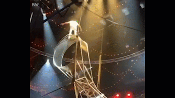 Video: Nghệ sĩ xiếc rơi khỏi "bánh xe tử thần" từ độ cao 10 mét