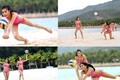 Ngắm thí sinh Hoa hậu Hoàn vũ VN diện bikini chơi bóng chuyền