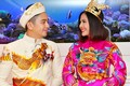 Cận trang phục cưới của vợ chồng diễn viên Vân Trang 
