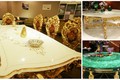 Những bộ bàn ghế dát vàng siêu chất ở Việt Nam