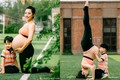 Nữ diễn viên Trung Quốc “bế” bụng bầu 8 tháng tập yoga cực đỉnh