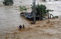 Chùm ảnh dân Philippines “bì bõm” trong nước sau bão Koppu
