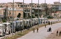 Cận cảnh đoàn xe chở phiến quân Syria rút chạy khỏi Đông Ghouta